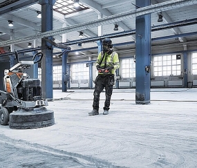 Beton, diamant a ticho v hale. Husqvarna Superfloor a Artfloor mění způsob, jak přemýšlíme o podlahách