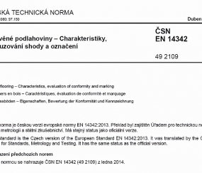 Dřevěné podlahoviny - Charakteristiky, posuzování shody a označení