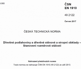 Dřevěné podlahoviny a dřevěné stěnové a stropní pohledy - Stanovení rozměrové stálosti