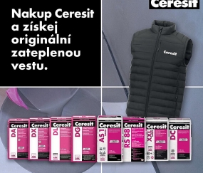 Zateplenou vestu Ceresit zdarma k samonivelačním stěrkám